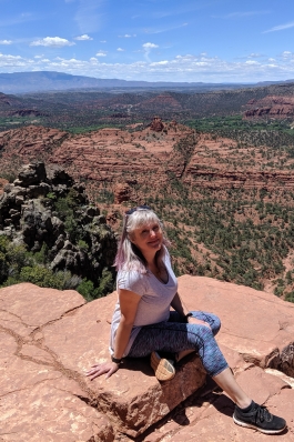 Kim Palmer at Cathedral Rock in Sedona, AZ
