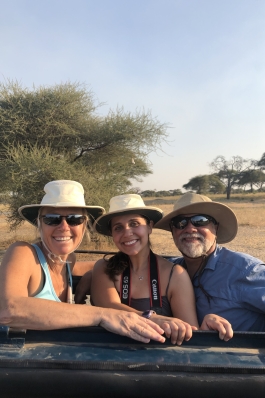 A photo of Tiffany on an African safari.