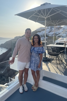 A photo of Tiffany in Greece.