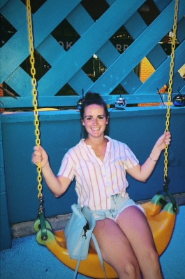Erin Kiniry on a swing in Austin, TX