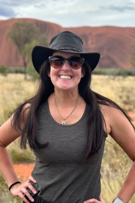 Erin Marvin at Uluru, Australia