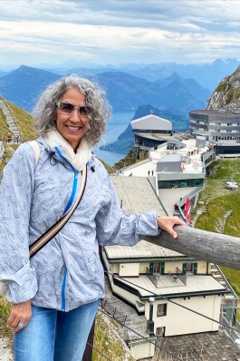 Laurie Smith at Mt. Pilatus in Switzerland