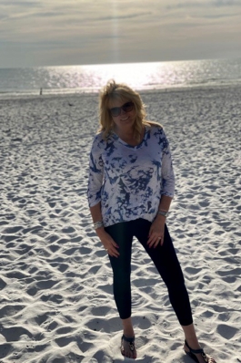 Lisa Saturday on a beach in Florida