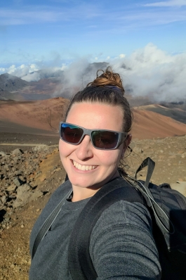 A photo of Emily in the mountains of Hawaii.