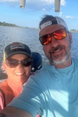 A photo of Missy on a boat.