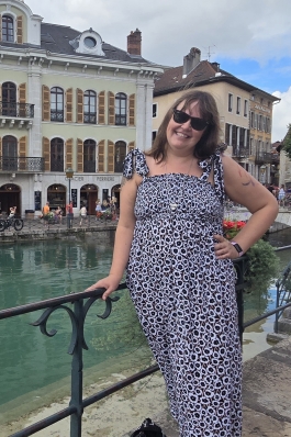 A photo of Lela in France.