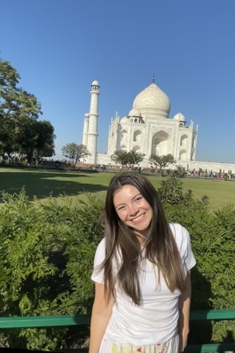 A photo of Maya in India.