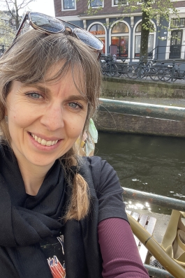 A photo of Joy in Amsterdam.