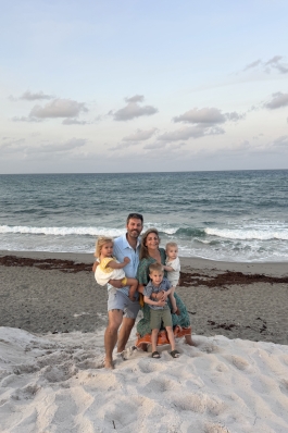Lexie and her family on a Florida beach.